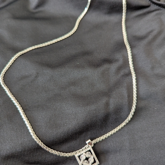 Pretty Bird Silver Geometric Pendant Necklace - Picture 7 of 7